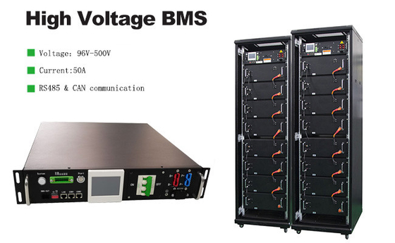 96S BMS Battery Management System Lifepo4 BMS 120V 144V 192V 240V 384V 480V 50A Relais BMS Met RS485 CAN communicatie