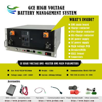 160S512V 400A Hoogspanning BMS Lithium BMS Battery Management System BMS Voor BESS UPS Zonne LiFePo4 Lithium Battery ESS