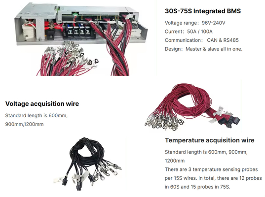 GCE geïntegreerd BMS batterijbeheersysteem 75S 240V 100A BMS vergelijkbaar met GOODWE SOFAR GROWATT DEYE-omvormer