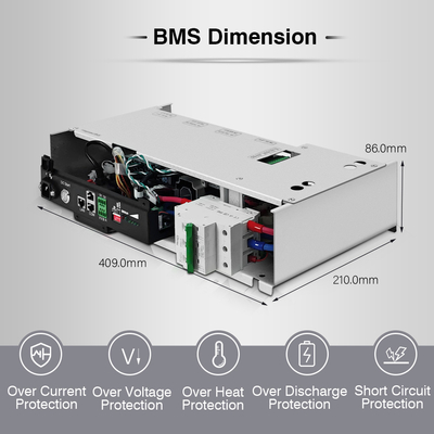 GCE 60S 192V 50A geïntegreerde BMS beschermende lithiumbatterij BMS met relais voor ups en zonne-energieopslag