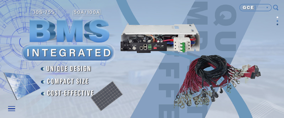 GCE 34S 108.8V 50A batterijbeheersysteem met temperatuursensoren en overlaadbescherming voor lithiumbatterijen