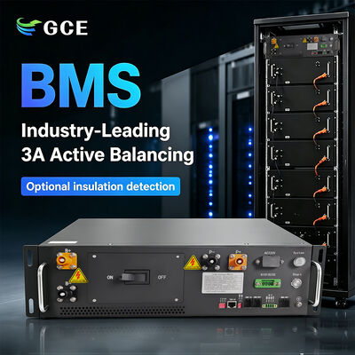 3U Hoogspanningsrack-BMS 176S 563,2V 125A voor zonne-PV-opslag, UPS-back-up en microgrid – Ondersteunt parallelle werking, extern HMI, RS485/CAN/Ethernet, CE-gecertificeerd